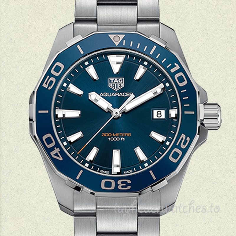  Tag Heuer Aquaracer Blue Dial Men's Watch WAY111C.BA0928 :  Clothing, Shoes & Jewelry